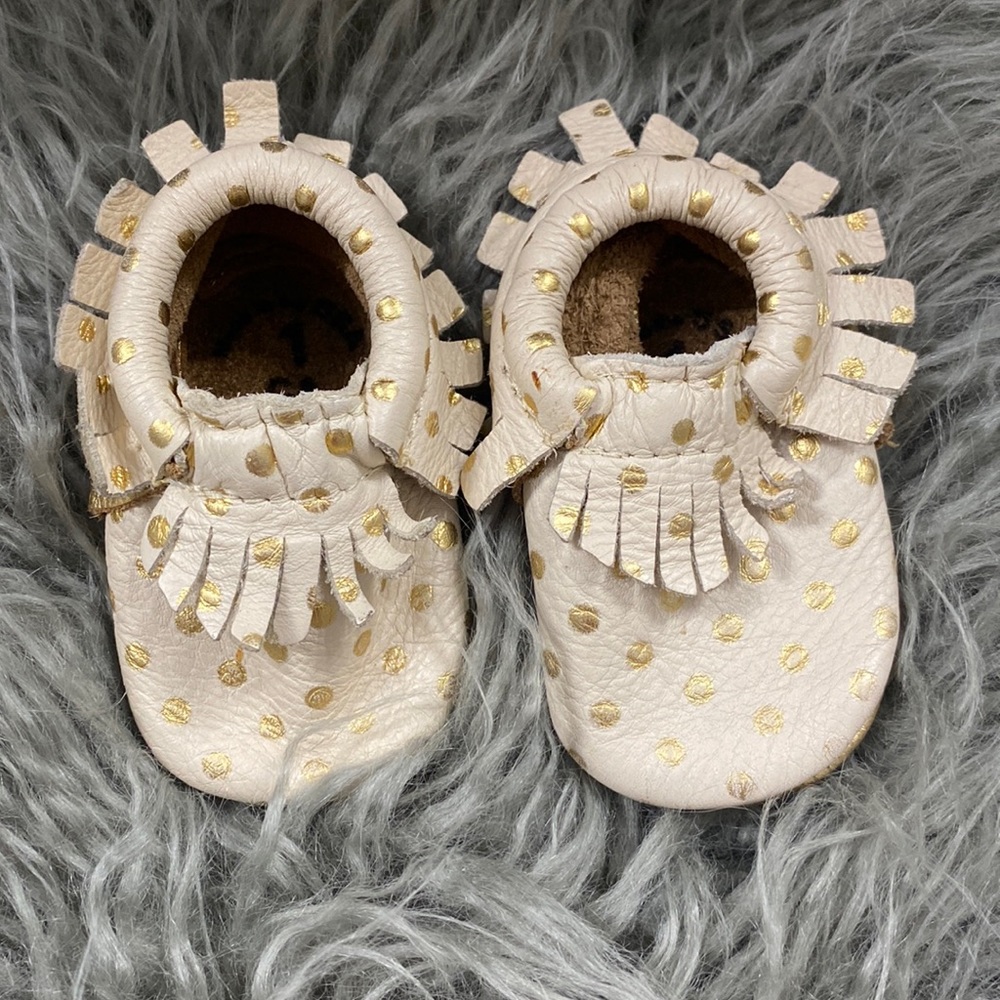 Freshly Picked Gold Dot Moccasins